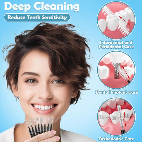 120 Pieces Braces Flossers for Cleaner Interdental Brushes Between Teeth, Toothpick Dental Tooth Flossing with Soft Bristles 360° Bendable Oral De...